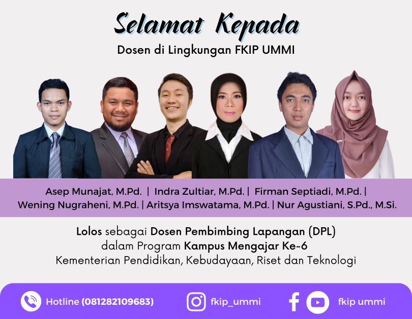 Dosen FKIP UMMI Lolos sebagai Dosen Pembimbing Lapangan (DPL) Program Kampus mengajar Angkatan 6