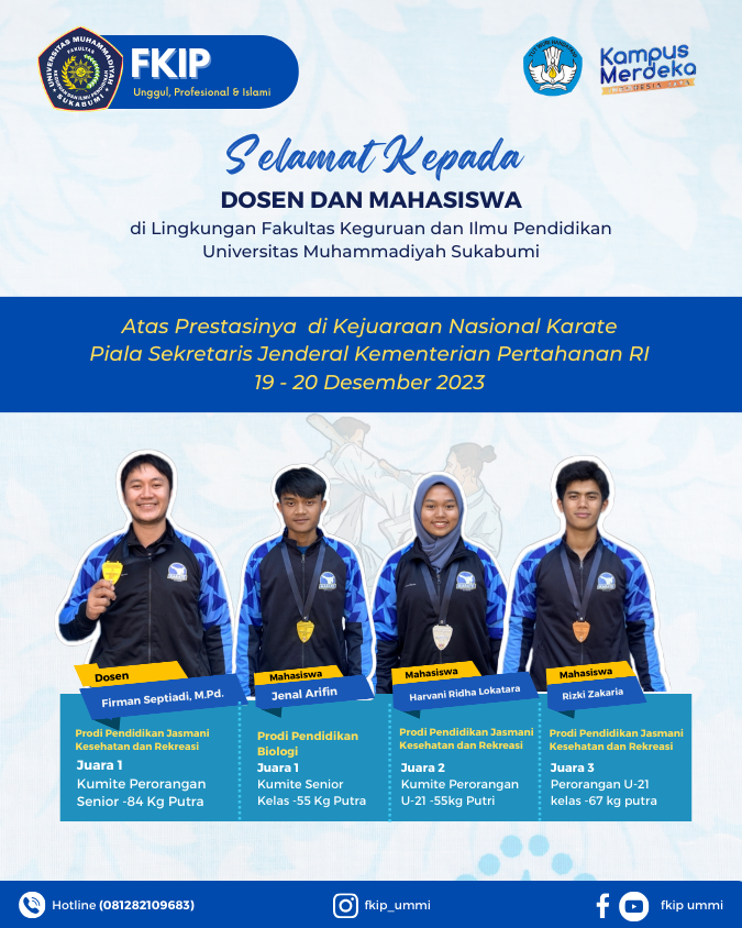 Dosen dan Mahasiswa FKIP UMMI Borong Medali di Kejuaraan Nasional