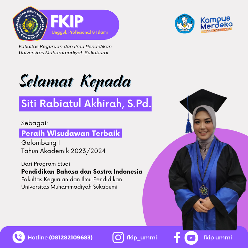 Alhamdulillah, Wisudawan Terbaik TA 2023/2024 Gelombang I  Jatuh Kepada Mahasiswa FKIP UMMI 