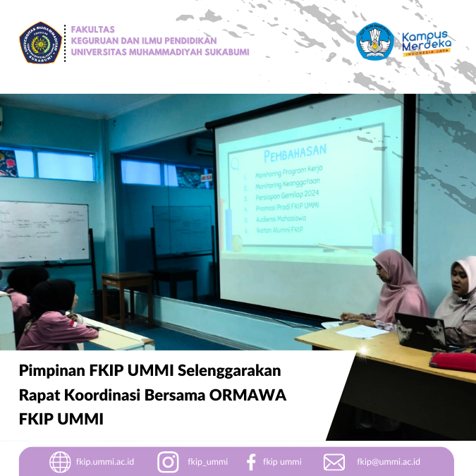 Pimpinan FKIP UMMI Selenggarakan Rapat Koordinasi Bersama ORMAWA FKIP UMMI